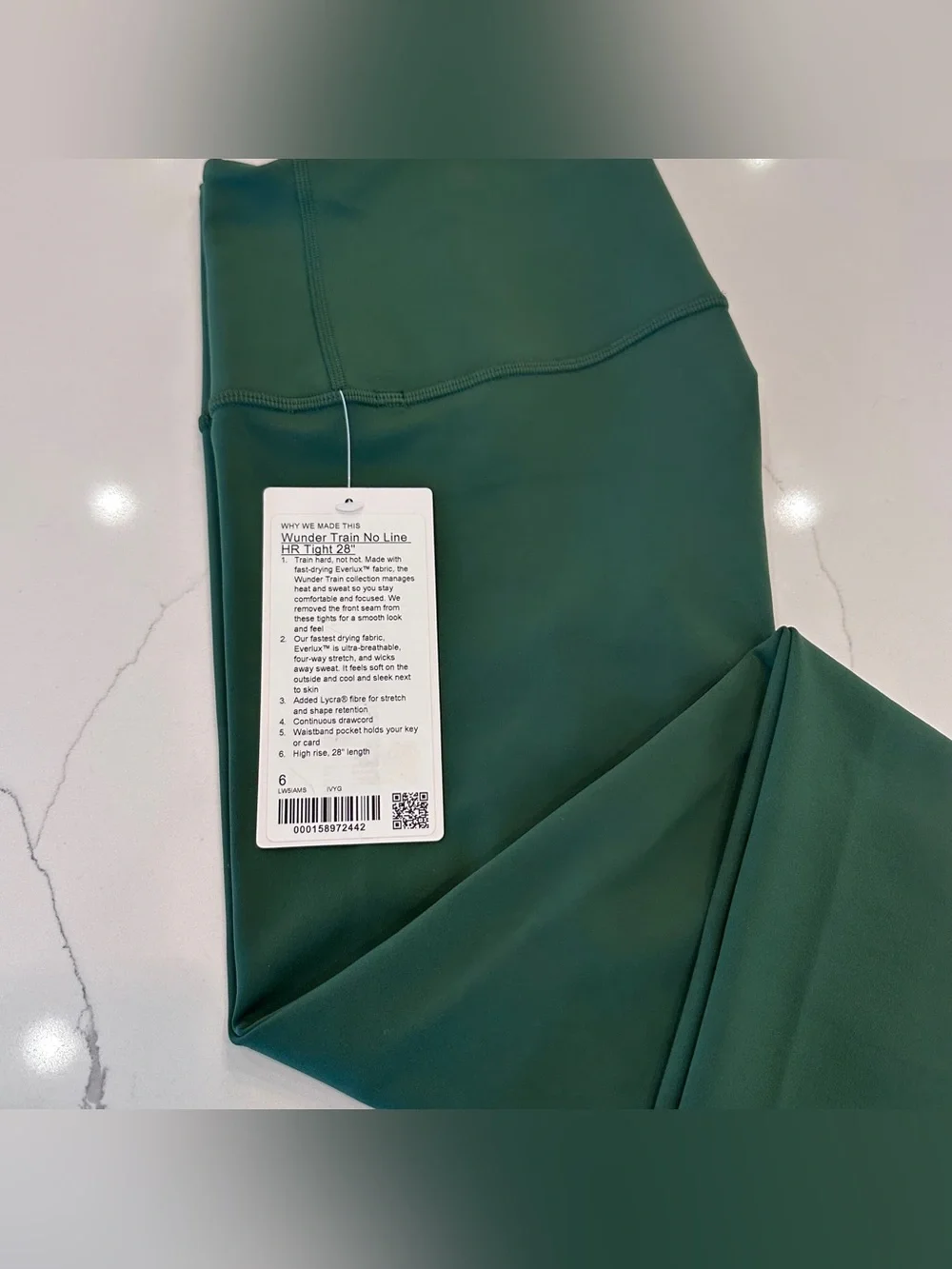 Lululemon Wunder Train No Line High-Rise Tight 28” Sz 6 Ivy Grove NWT